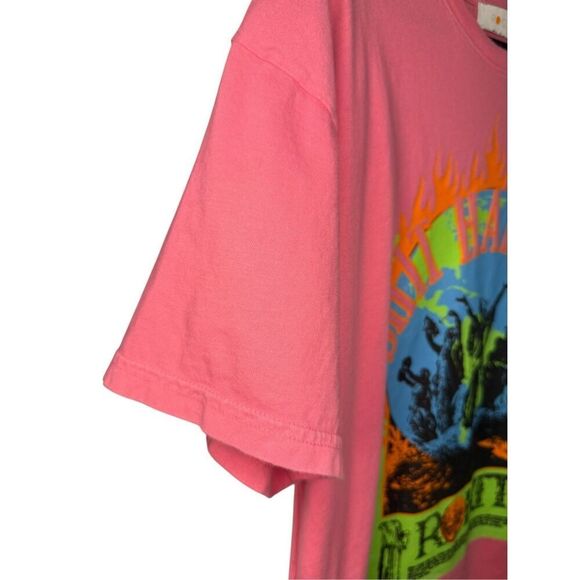 ROKIT Men’s Large Sh*t Happens Pink T-Shirt Cotton Graphic Tee Deadstock - Picture 2 of 5